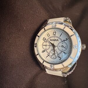 CLEARANCE Silver and White Womens Watch